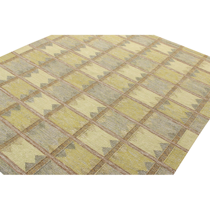 Scandinavian Wool Geometric Area Rug, Rectangle 10' x 14'