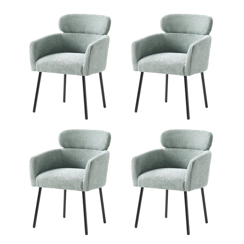 Turgeon Boucle Dining Chair with Adjustment Feet, 4, Sage