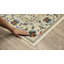 Tapis oriental en polypropylène tissé à la machine Korth en ivoire / orange / gris-695310843