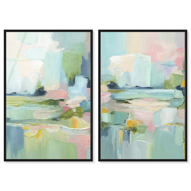 Ensemble de décorations murales Calm Horizon Duo, prêt à accrocher, H 36 po x l 24 po, Imprimé acrylique ultrabrillant