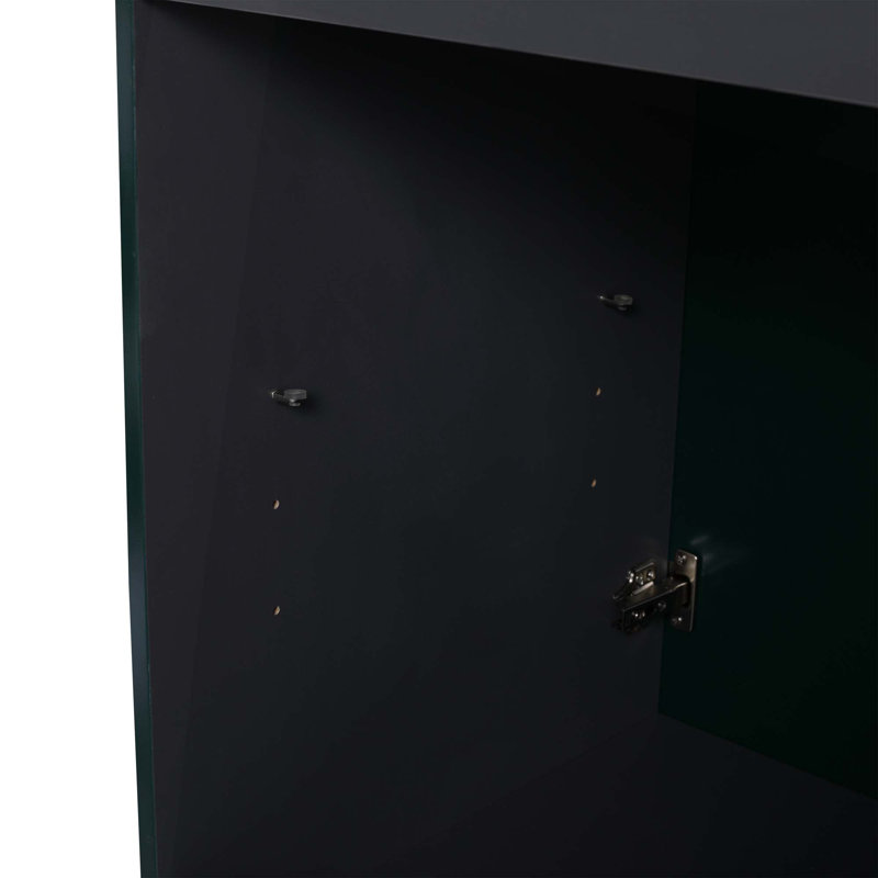 Meuble-lavabo autoportant 36 po et 2 portes d'armoire à fermeture en douceur, à l'exception du lavabo, Vert foncé