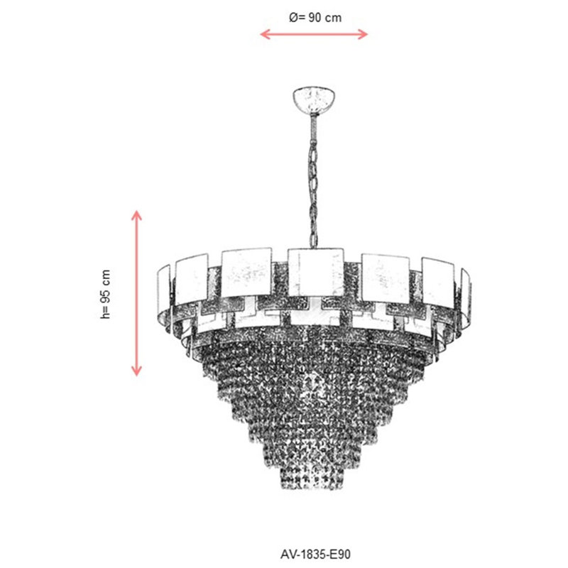Lustre en cristal, Bronze