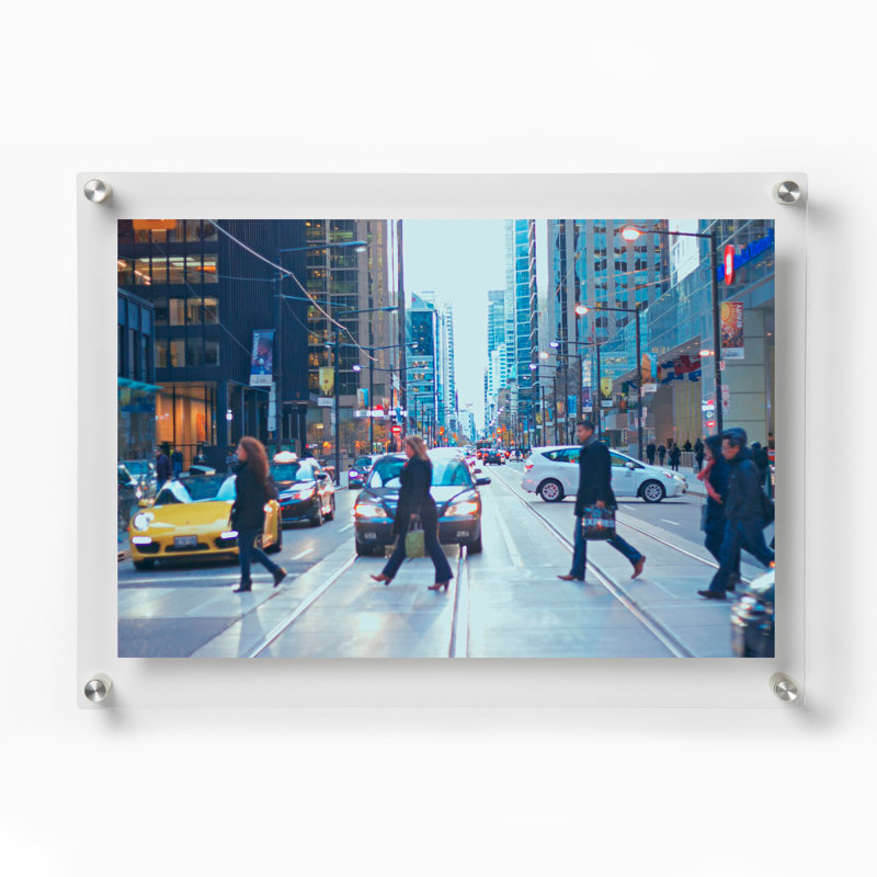 Double Panel Floating Acrylic Picture Frame, 20" W x 30" H, Silver