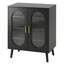Armoire à chaussures 2 portes avec bande lumineuse à DEL USB, 4 tablettes intérieures et 24 lumières réglables-1680550153