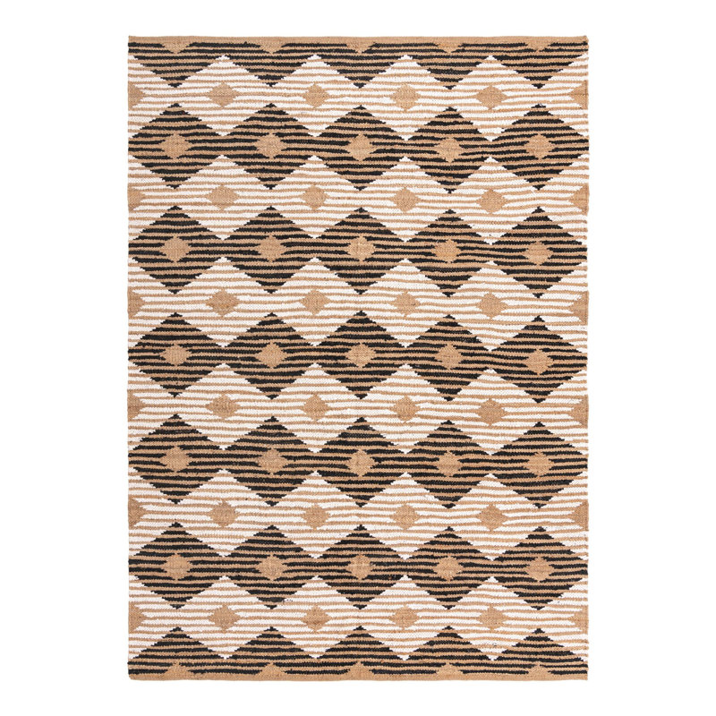 Bonnie-Mae Cotton Geometric Indoor Rug, Rectangle 10' x 13'11"