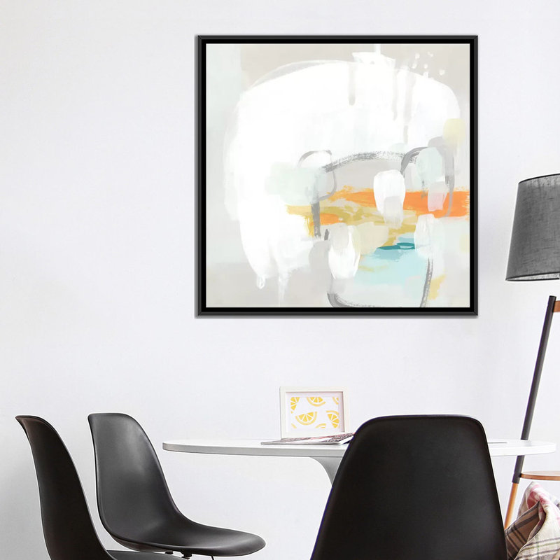 « stéréo disparais iv », reproduction sur toile, H 18 po x l 18 po x P 1,5 po, Toile avec cadre noir, Pas de tapis