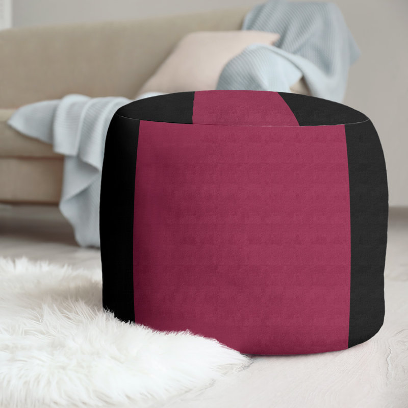 repose-pieds rond 20,5", Black/Maroon/Black