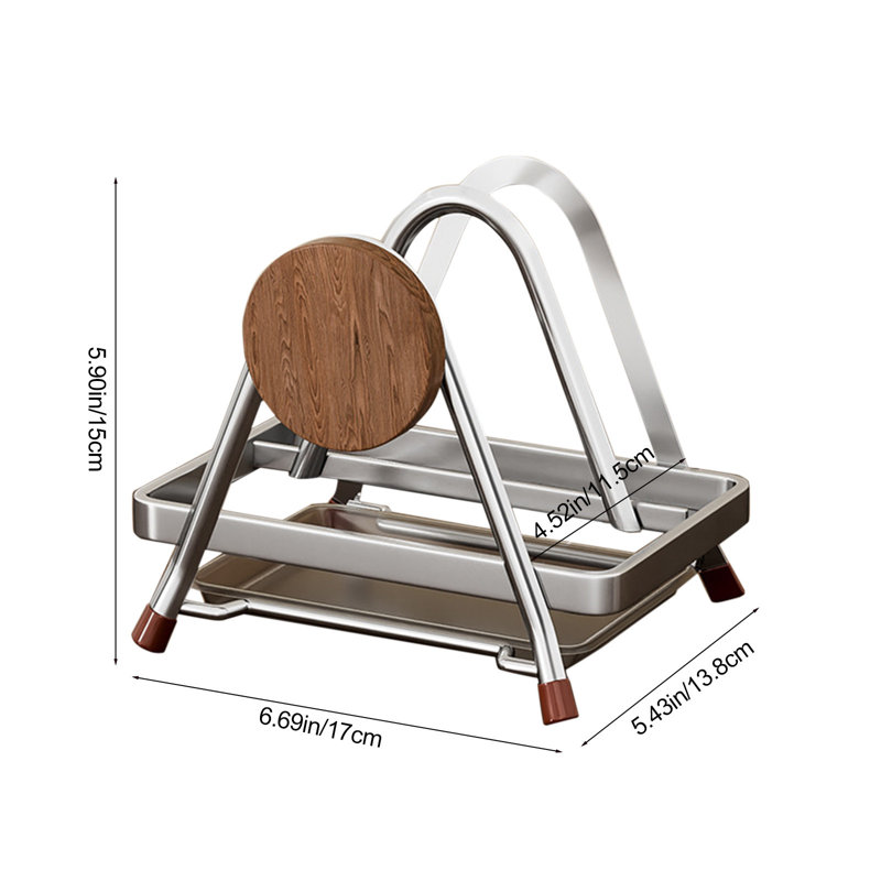 Porte-outils en acier inoxydable pour ranger et égoutter les aliments, B