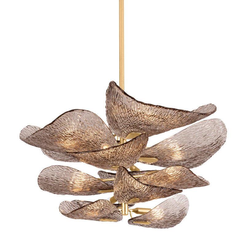 Lustre Cardiff en feuille d'or rétro