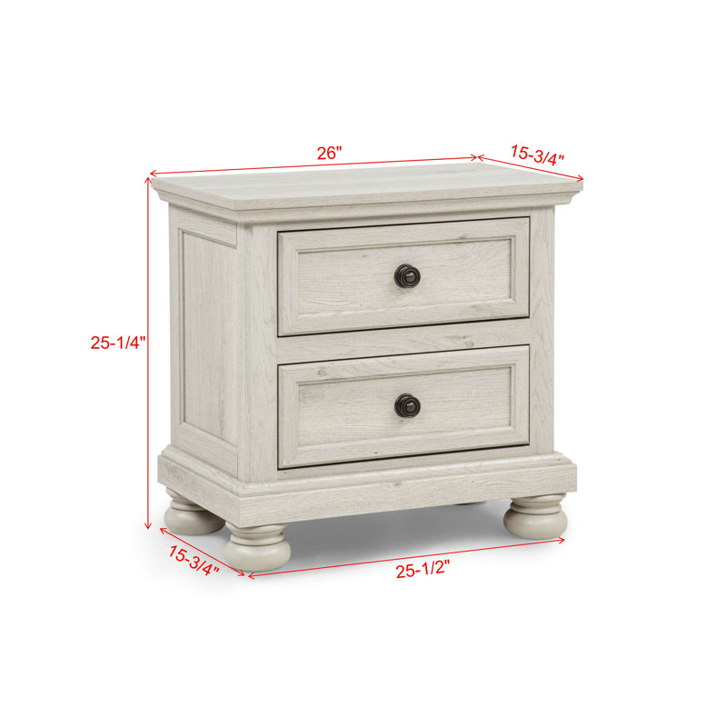 Ensemble de chambre à coucher moderne avec lit plateforme et rangement blanc, Grand lit, 3 pièces