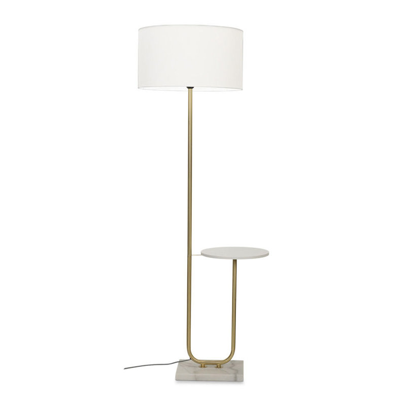 132.5cm Arched Floor Lamp, White