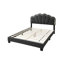 Lit plateforme luxueux en tissu de laine avec tête de lit à motif floral et éclairage à DEL intégré pour les chambres à coucher modernes-1346635152-1346635158
