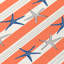 Tapis intérieur / extérieur en polyester tissé à la machine Deshi - orange / bleu-1387806317
