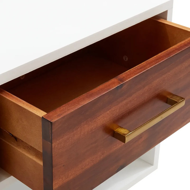 Alina 40cm W Manufactured Wood Bedside Table