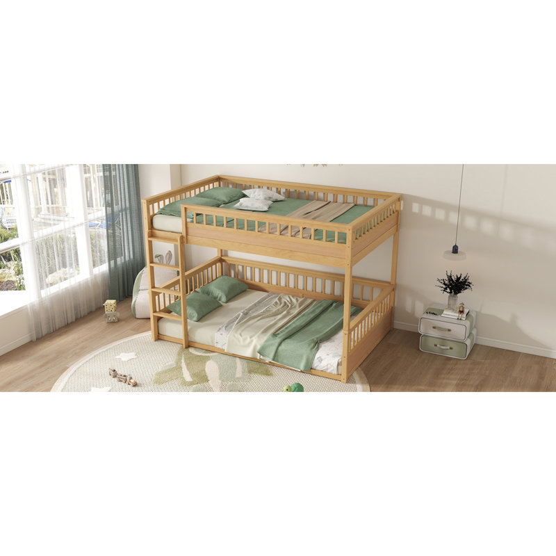 Lit superposé moderne en bois de pin massif pour chambre d'enfant