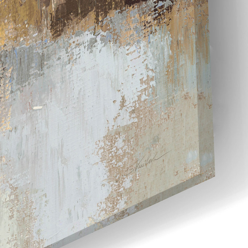  «Autumn River Reflection Gold» par Silvia Vassileva, art mural en verre acrylique, 24 po x 16 po, H 16 po x l 24 po