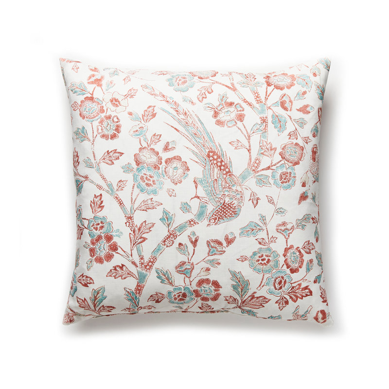 Pacifica Square Pillow Cover & Insert, Coral Spice