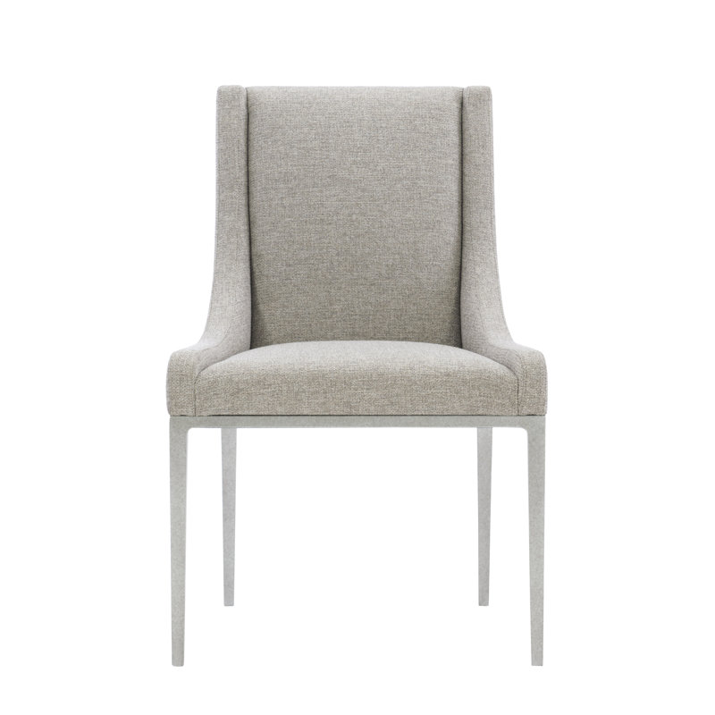 Lowell Upholstered Wingback Side Chair in Gray Mist