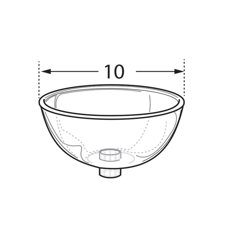 Clear Plastic Bowl 10" Dia. x 5" Deep
