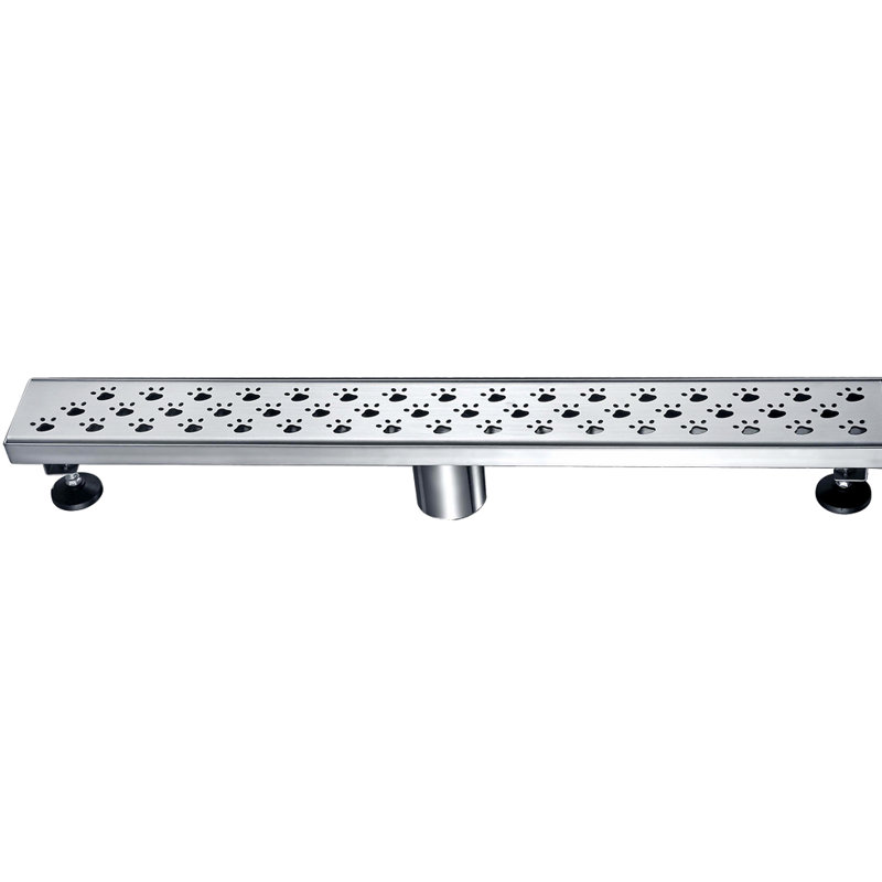 Memuru River Series 24 Inch Long Stainless Steel Linear Floor Shower Drain