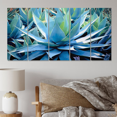 Green Succulents Majestic Agave I 5 pièces