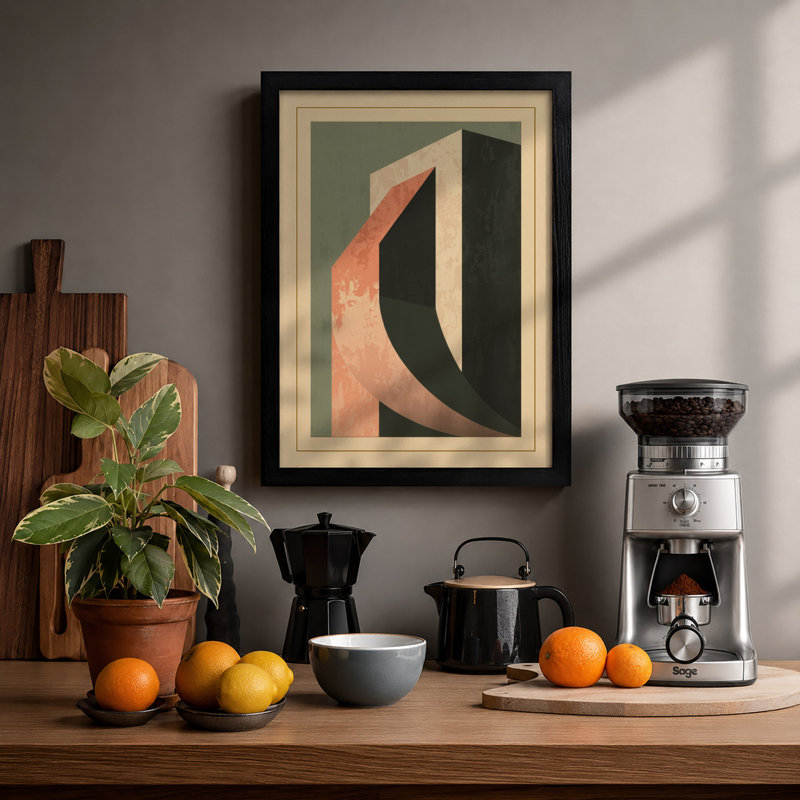 Harmony Geometric - Print, Black, A4 - 29.7 x 21.0 cm