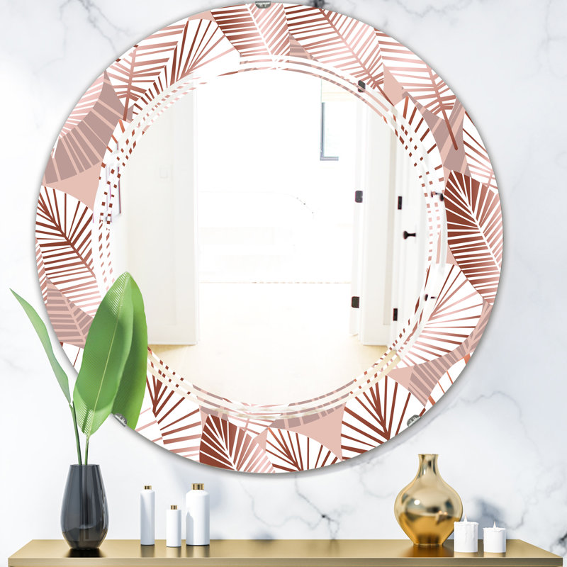 Miroir mural Triple C, H 23,6 po x l 23,6 po, Triple C motif tropical IV