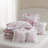 Romantic 5-piece Bedding Sets, Premium Polyester, Floral Chic Design For King Size
