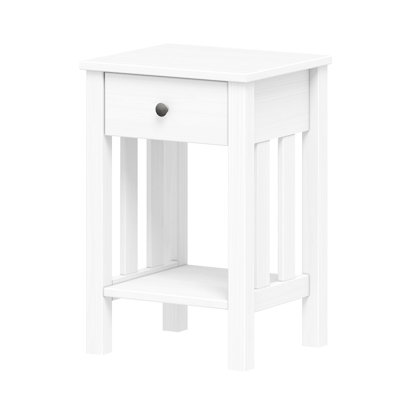 Draco Solid Wood Night Stand, Modern Farmhouse Nightstand, Small Side, Bedside Table with Drawer, End Table with Storage by Winston Porter