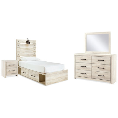 Cambeck Panel Storage Bed, Dresser, Mirror and Nightstand