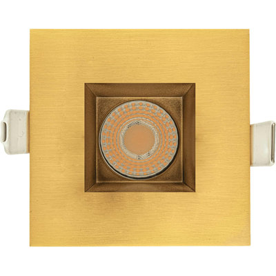 Perlglow 2" Square Brushed Brass 8W ‎600 Lumens 5CCT Recessed Light