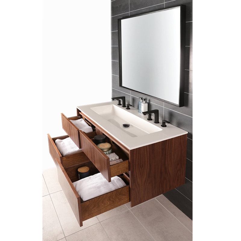 Pronto 47.75'' W Single Bathroom Vanity Base, Natural Walnut