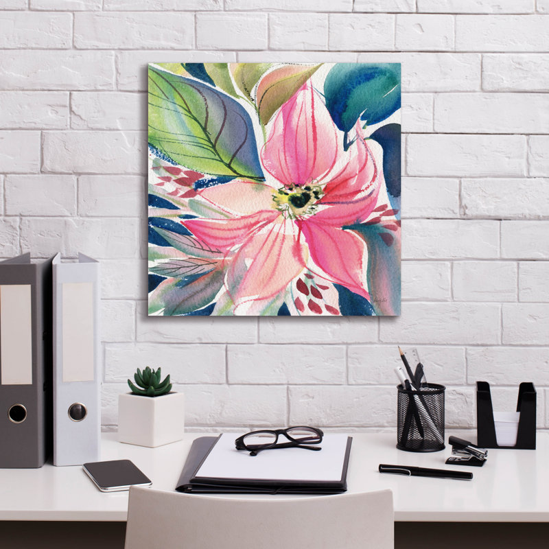 Art mural sur toile Epic Graffiti «Floral Burst 1» par Kristy riz, H 18 po x l 18 po x P 0,75 po