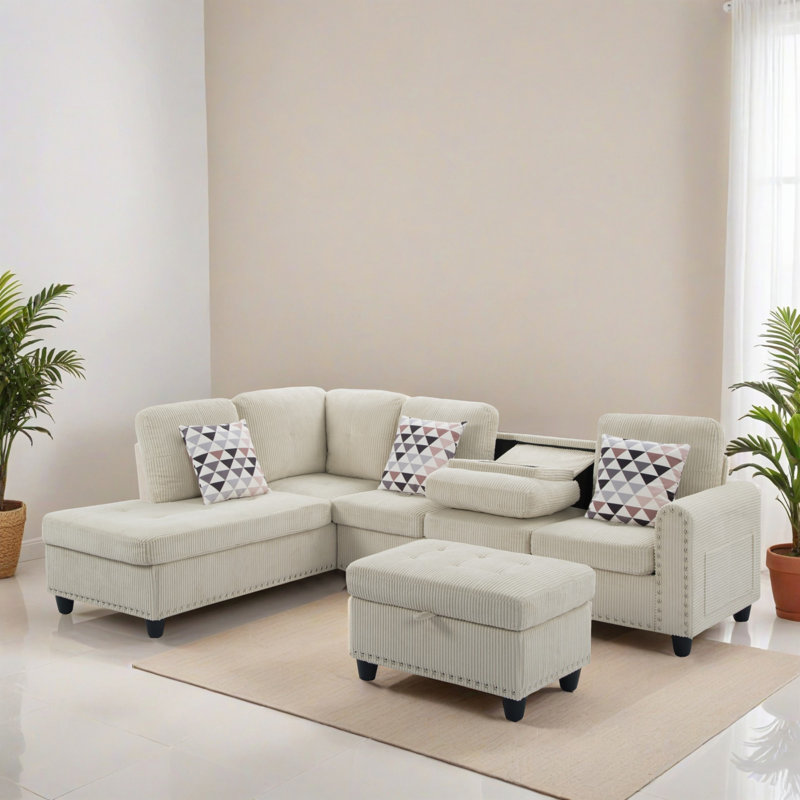94.51" Left Hand Facing Sectional Couch with L-Shape Chaise, Modern Modular Sofa with Deep Seat, Upholstered Couches for Living Room Bedroom