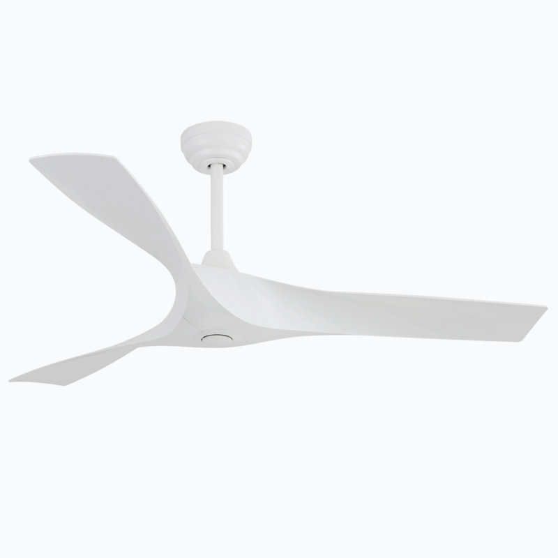 Ventilateur de plafond 52 po Kamrin, Blanc avec pales blanches