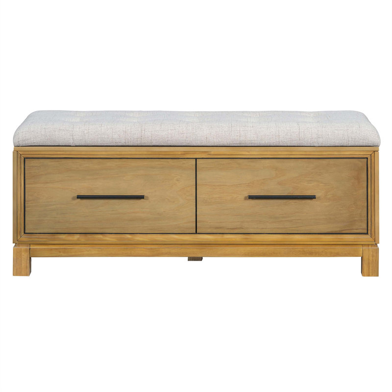 Banc à chaussures polyvalent avec rangement dissimulé et conception réfléchie pour la maison, Naturel