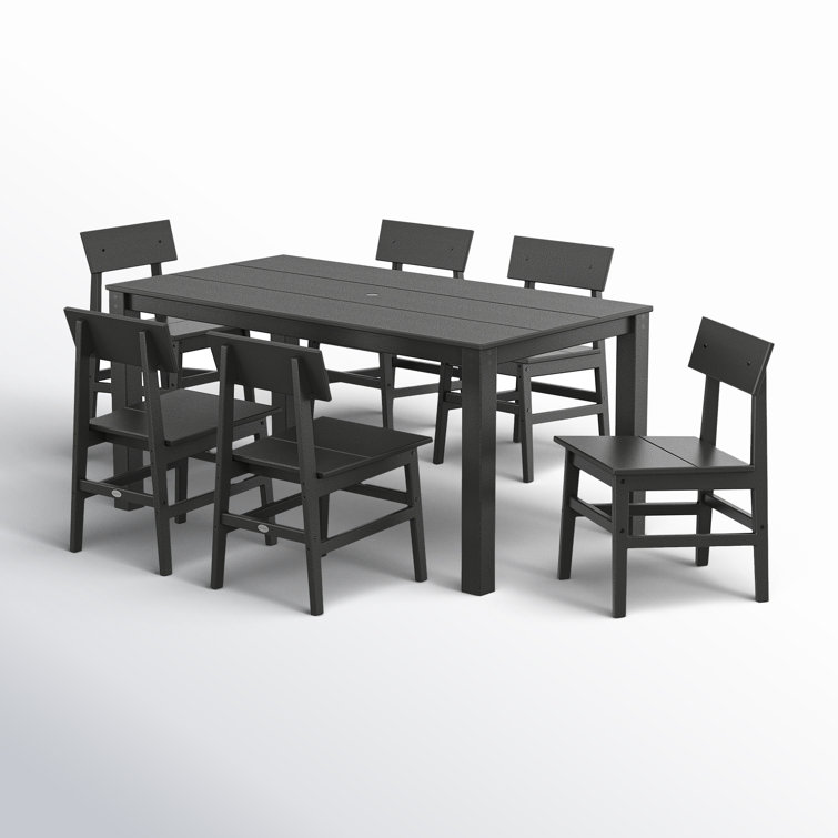 AllModern Chair 7-Piece Parsons Dining Table Set