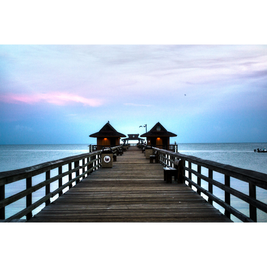 Sunrise On The Pier by LizzyBennett - Wrapped Canvas Print