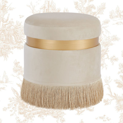 Laurelai Velvet Ottoman