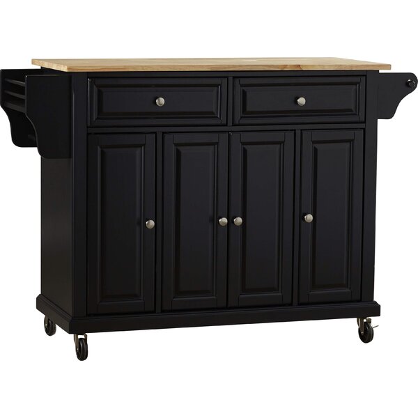 Three Posts™ Ken Solid Wood Kitchen Cart & Reviews | Wayfair