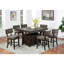 Chaises de salle à manger hautes (lot de 2), structure en bois massif, couleurs, style transitionnel, coussins inclus, bois rustique, assise en tissu, design classique