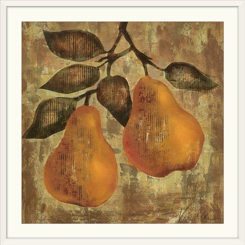 «Pear» par Aniessa, reproduction d'art, H 35 po x l 35 po x P 1,5 po, Toile