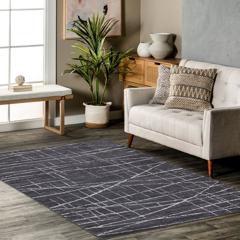 Low-Pile Pierce Rug, Rectangle 5'3" x 8'