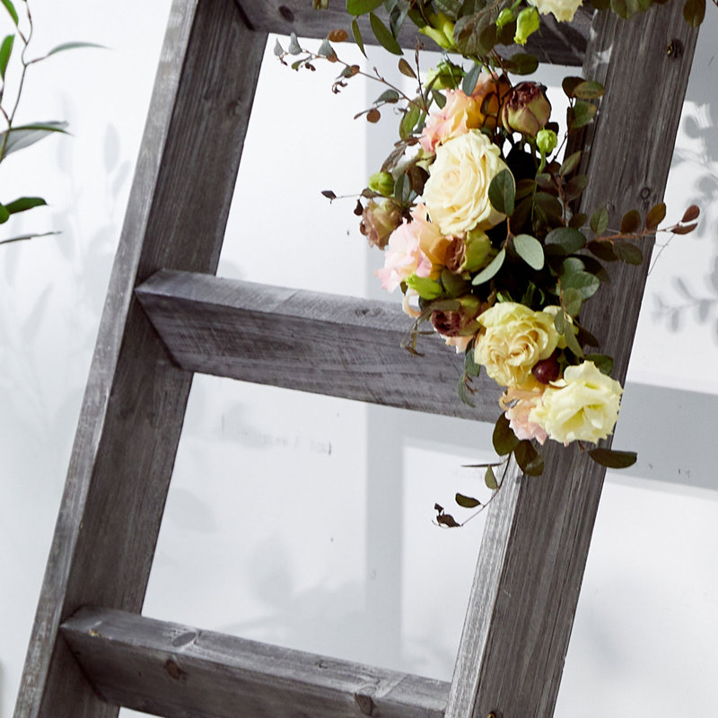 Échelle de couverture en bois 57 po, Gris