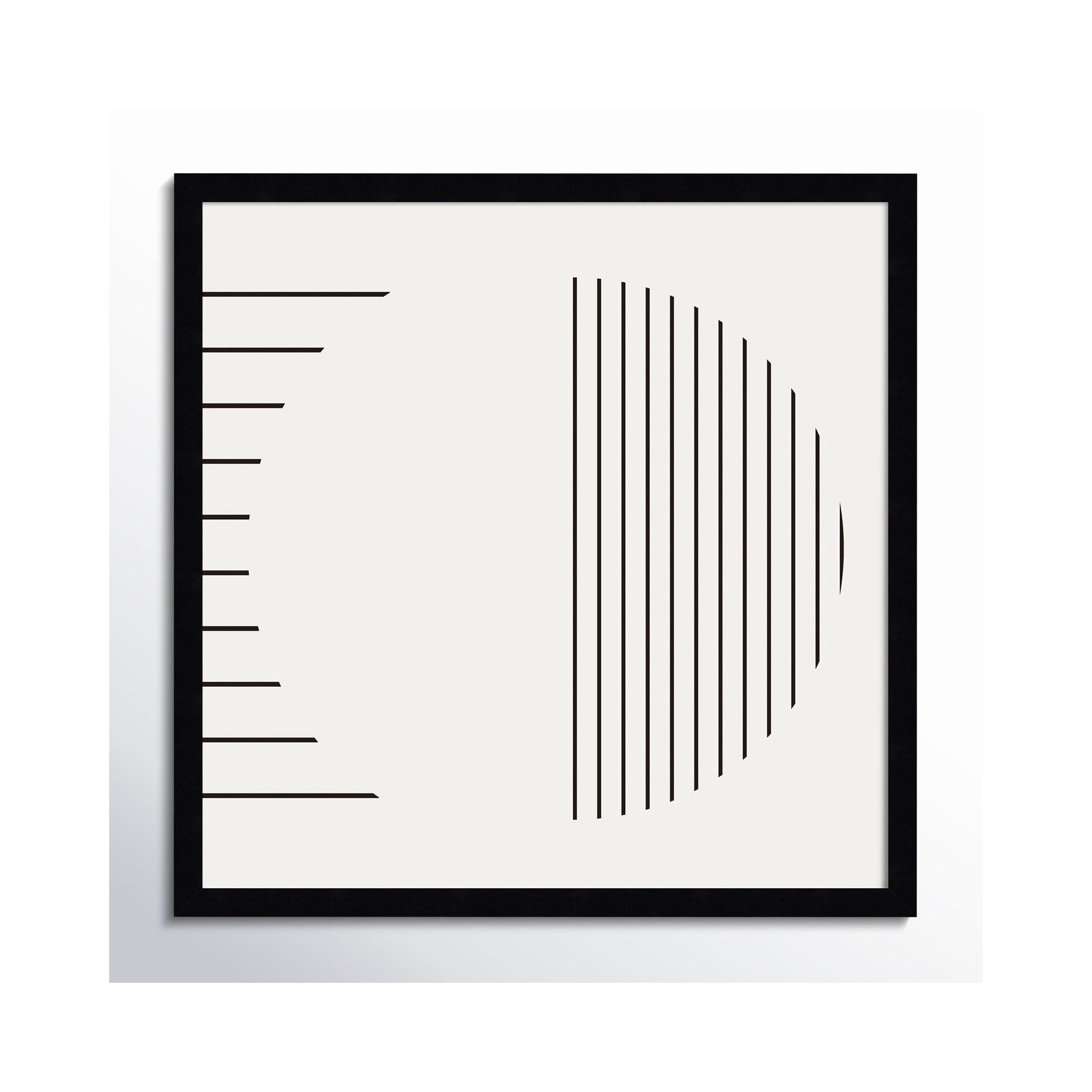 Modern Statement Stripes 1 by The Creative Bunch Studio, Black, 21" H x 21" W x 1" D