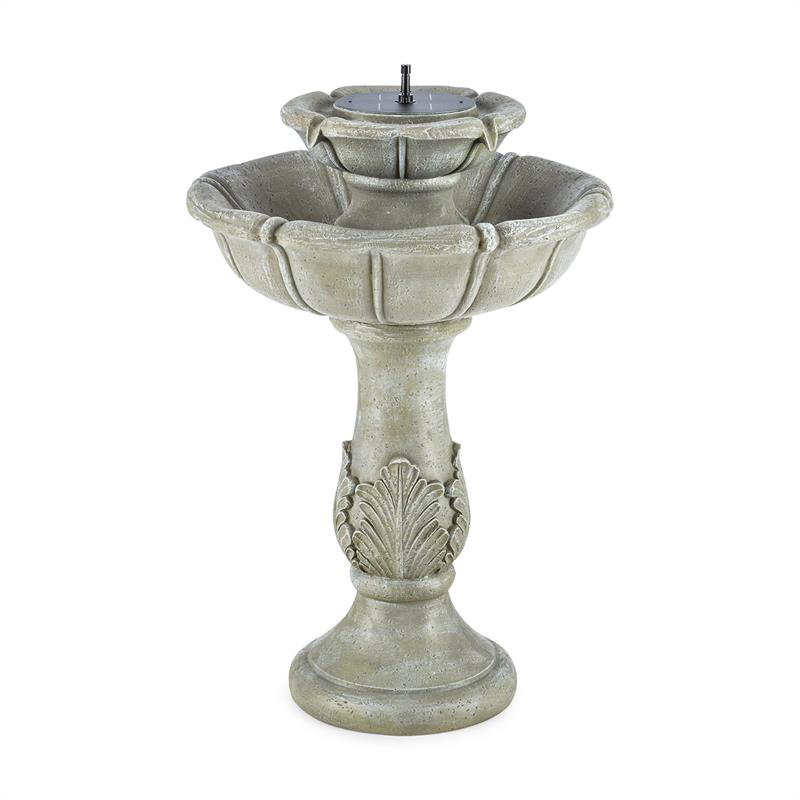 Outdoor Acrylic Birdbath Fountain with Lights