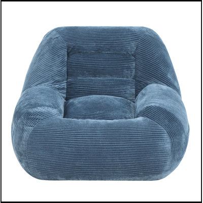 Fauteuil à billes en velours côtelé avec coussin moelleux