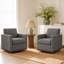 Fauteuil rembourré pivotant-1417438255