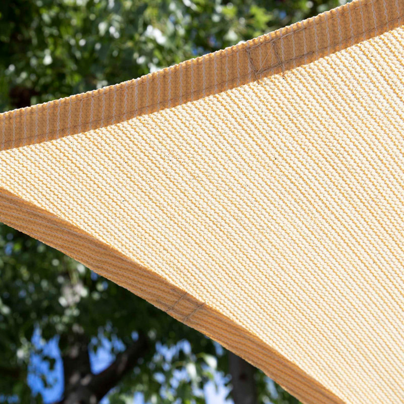 Beige 12' x 12' HDPE Patio Pergola Shade Canopy