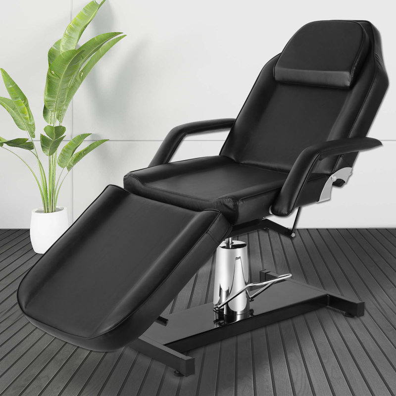 Hydraulic Reclining Facial Table Tattoo Massage Chair Massage Bed, Adjustable Esthetician Beauty Spa Lash Bed Salon Chair